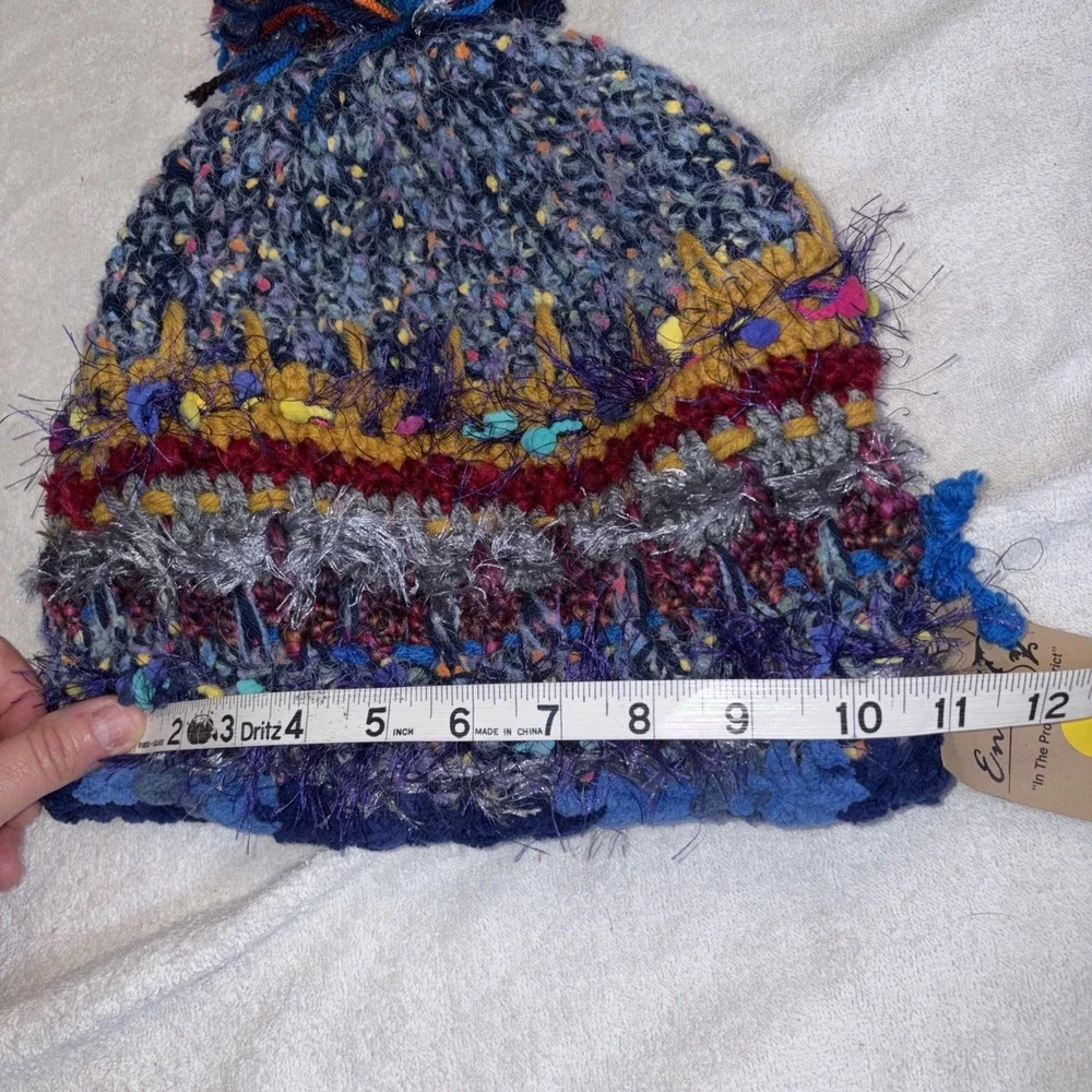 Brand New Artisan Made Quirky Funky Retro Hipster Fun Knit Beanie NWT$65